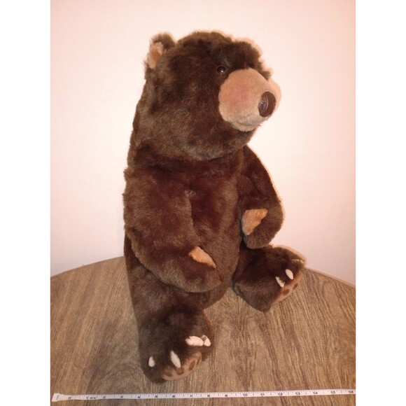 Carousel By Guy Plush Brown Grizzly Bear Vintage 18” Teddy - Cabin Gift 1980s - Picture 5 of 16